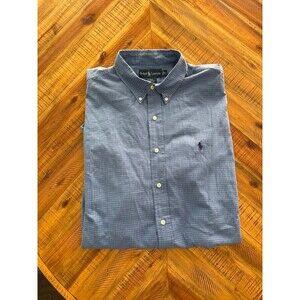 Polo Ralph Lauren Dress Shirt Mens Sz XL Plaid Checkered